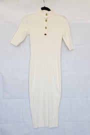 Vestido Hueso Talla M - Zara.