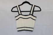 Crop Top Blanco con negro Talla S