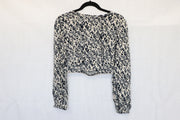 Crop Top Animal Print de manga larga Talla M - Stradivarius