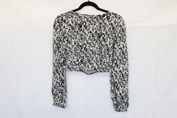 Crop Top Animal Print de manga larga Talla M - Stradivarius