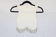 Crop Blanco con pedreria   Talla M - Shasa