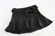 Falda Negra Corta con Lazo al frente Talla S - Zara