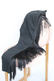 Jeans Negro con flecos Talla 24 - Uterque.