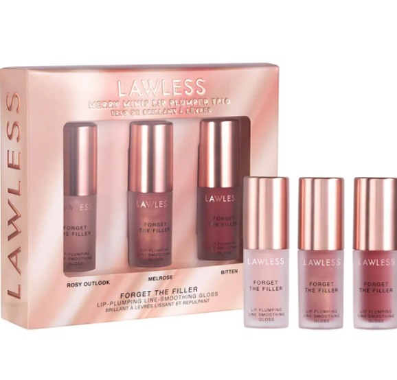 Merry Minis Lip Plumper Gloss Trio Set - LAWLESS