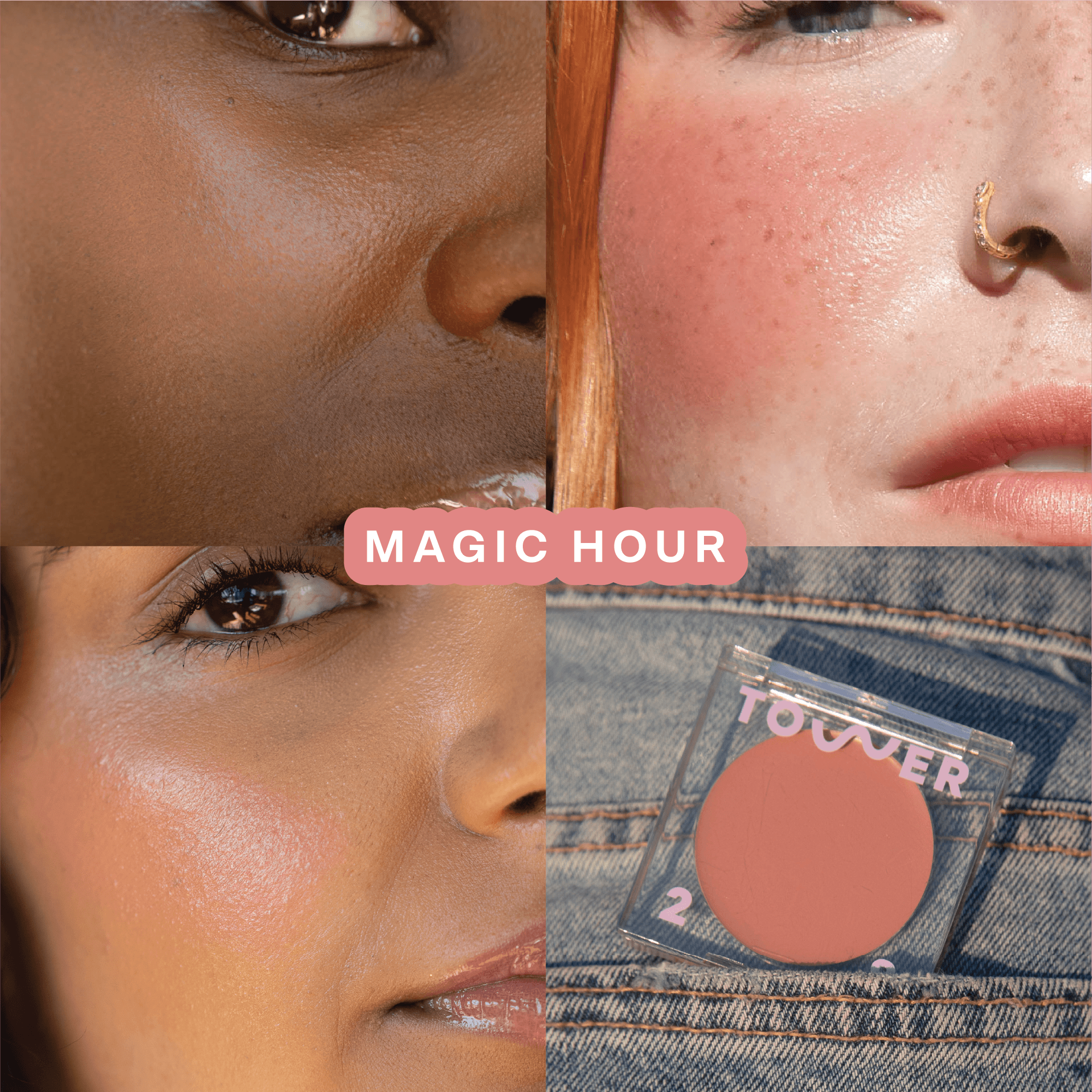 Beach Please Tinted Lip + Cheek Balm/ Magic Hour - Tower 28.