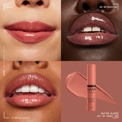 BUTTER GLOSS NON-STICKY LIP GLOSS / Bit Of Honey - NYX COSMETICS.