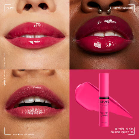 BUTTER GLOSS NON-STICKY LIP GLOSS / Summer Fruit - NYX COSMETICS.