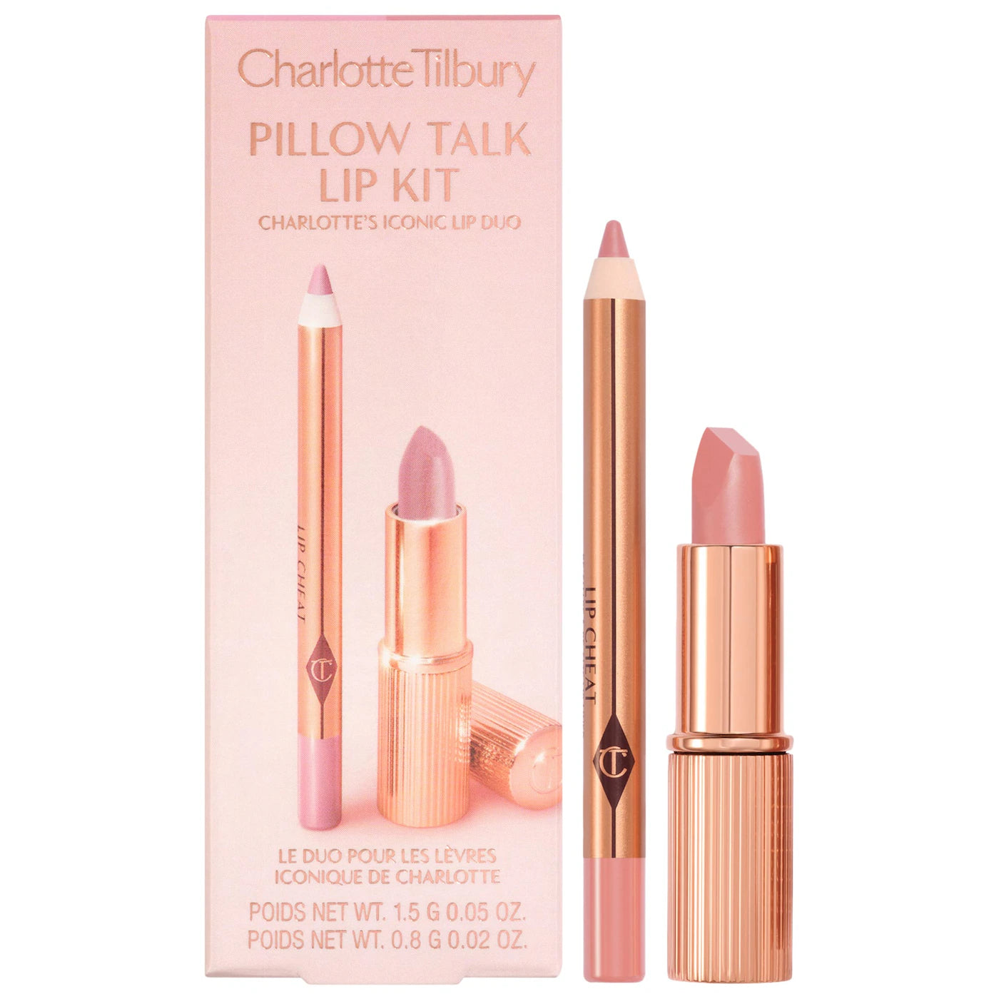 Mini Pillow Talk Lipstick & Liner Set/ Pillow Talk Fair  - Charlotte Tilbury    PREVENTA