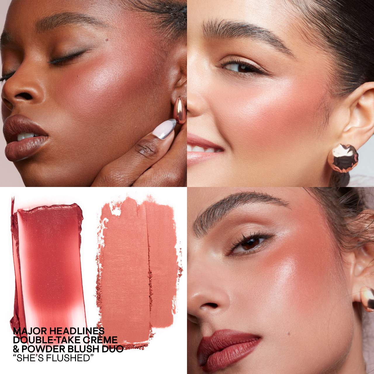 Major Headlines Double-Take Crème & Powder Blush Duo / She's Flushed - PATRICK TA