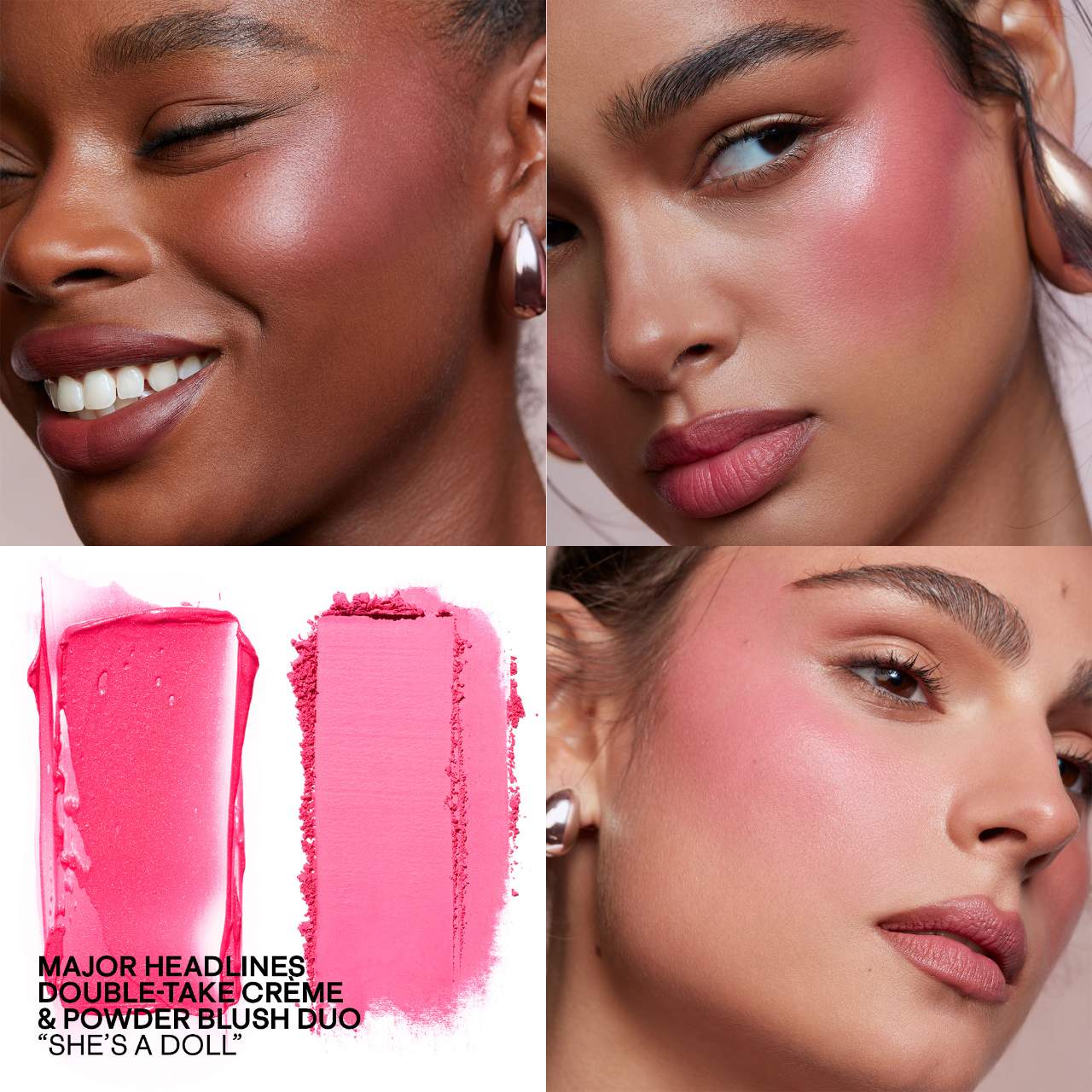 Major Headlines Double-Take Crème & Powder Blush Duo / She's a Doll - PATRICK TA