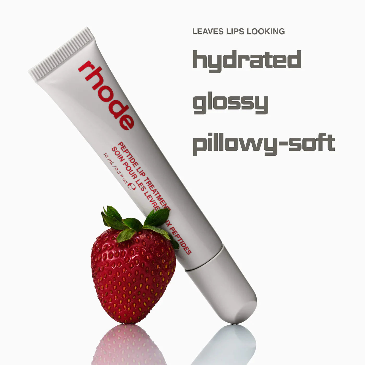 Peptide Lip Treatment Nourishing Glaze / Strawberry Glaze - Rhode .