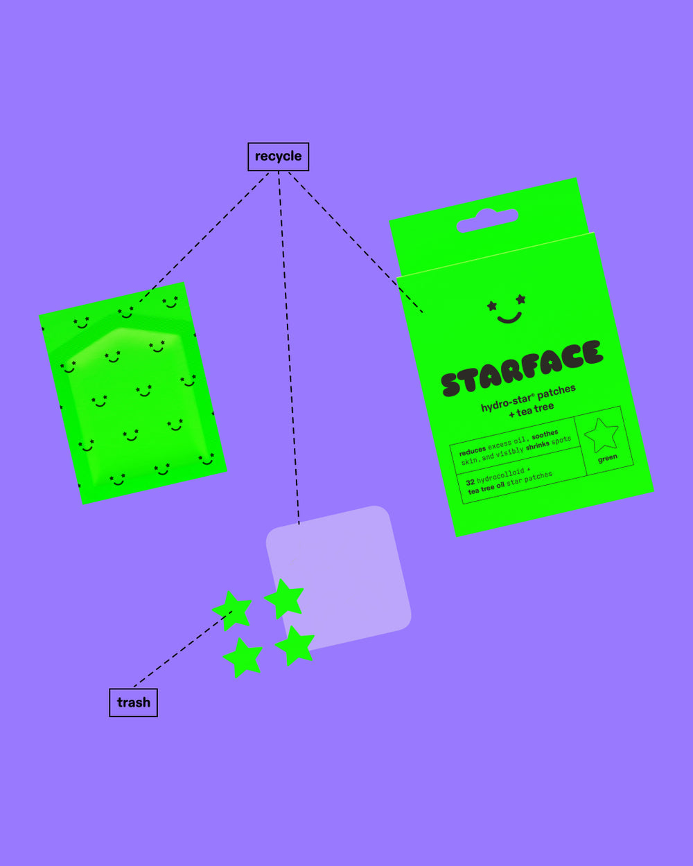 Hydro-star® + tea tree 32 parches - Starface.