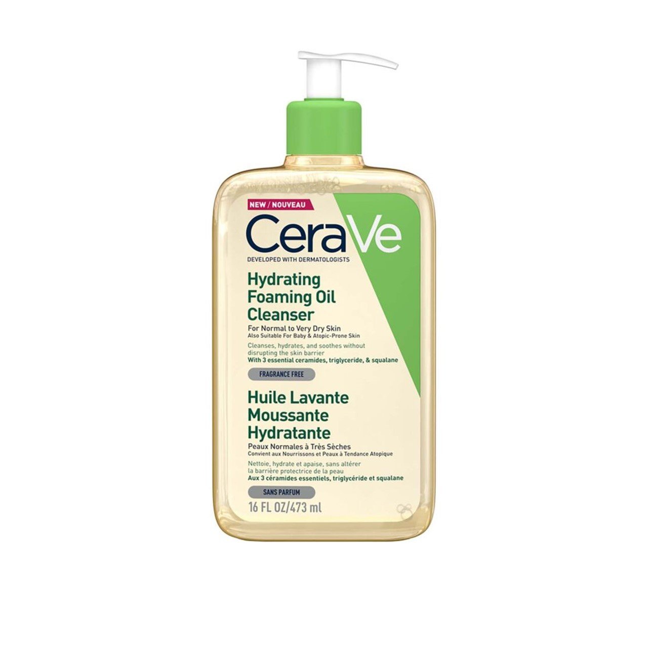 Hydrating Foaming Oil Cleanser 473ml- CeraVe.