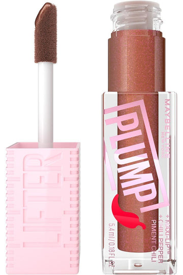 LIFTER PLUMP® LIP PLUMPING GLOSS MAKEUP / 007 COCOA ZING- MAYBELLINE.