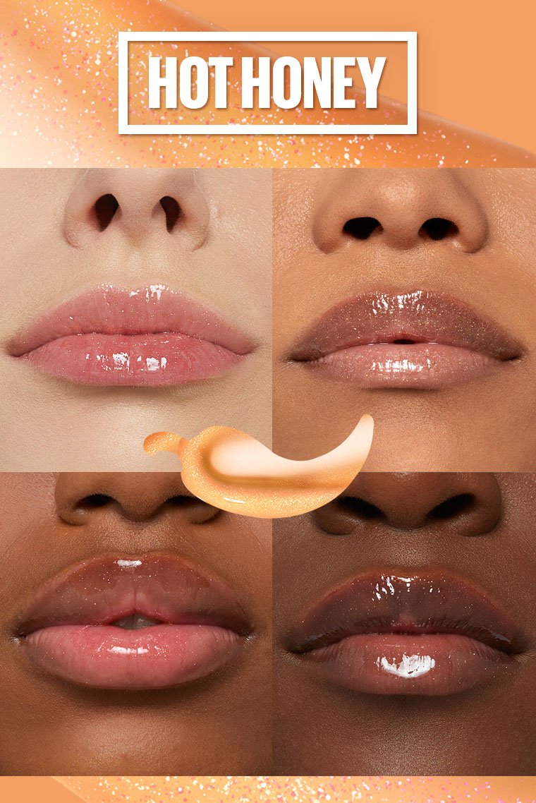 LIFTER PLUMP® LIP PLUMPING GLOSS MAKEUP / 008 HOT HONEY- MAYBELLINE.