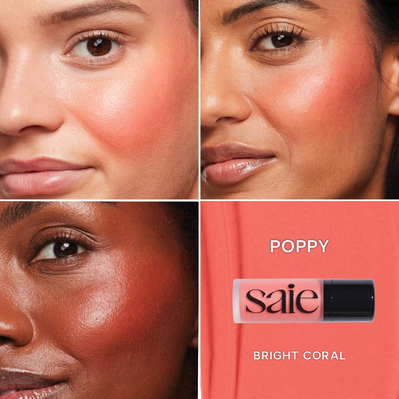 Dew Blush Blendable Liquid Blush / Poppy - Saie.