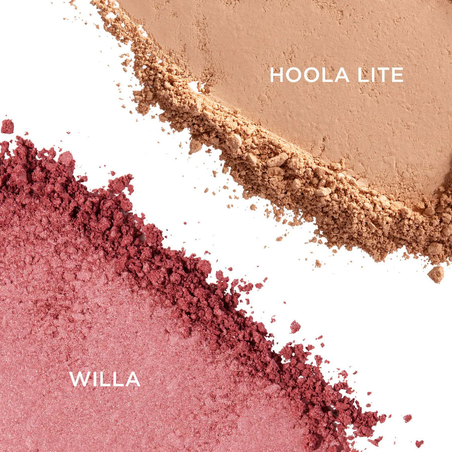 Hoola & WANDERful World Duo Mini Bronzer & Blush Value Set/Hoola Secret Oasis - Hoola Lite: Light matte bronzer & Willa - Benefit  - PREVENTA.