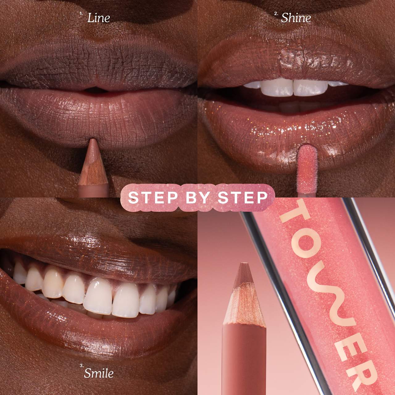 Line + Shine Lip Liner and Lip Gloss Set - Tower 28 Beauty.