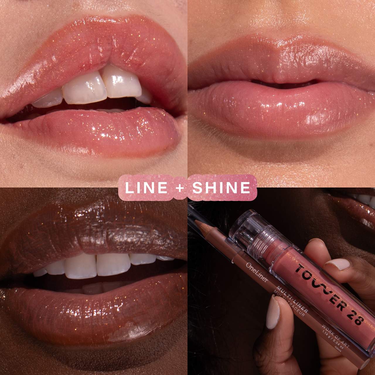 Line + Shine Lip Liner and Lip Gloss Set - Tower 28 Beauty.