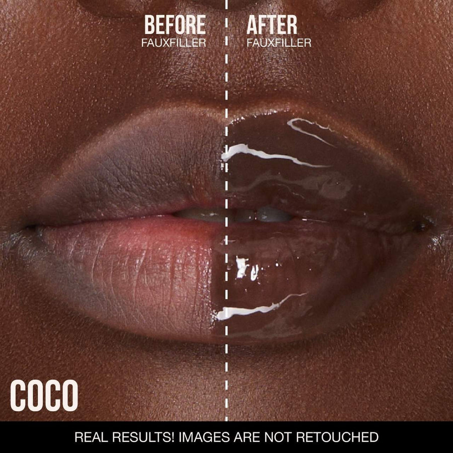 Faux Filler Shiny Non-Sticky Lip Gloss/ Coco -Huda Beauty - PREVENTA.