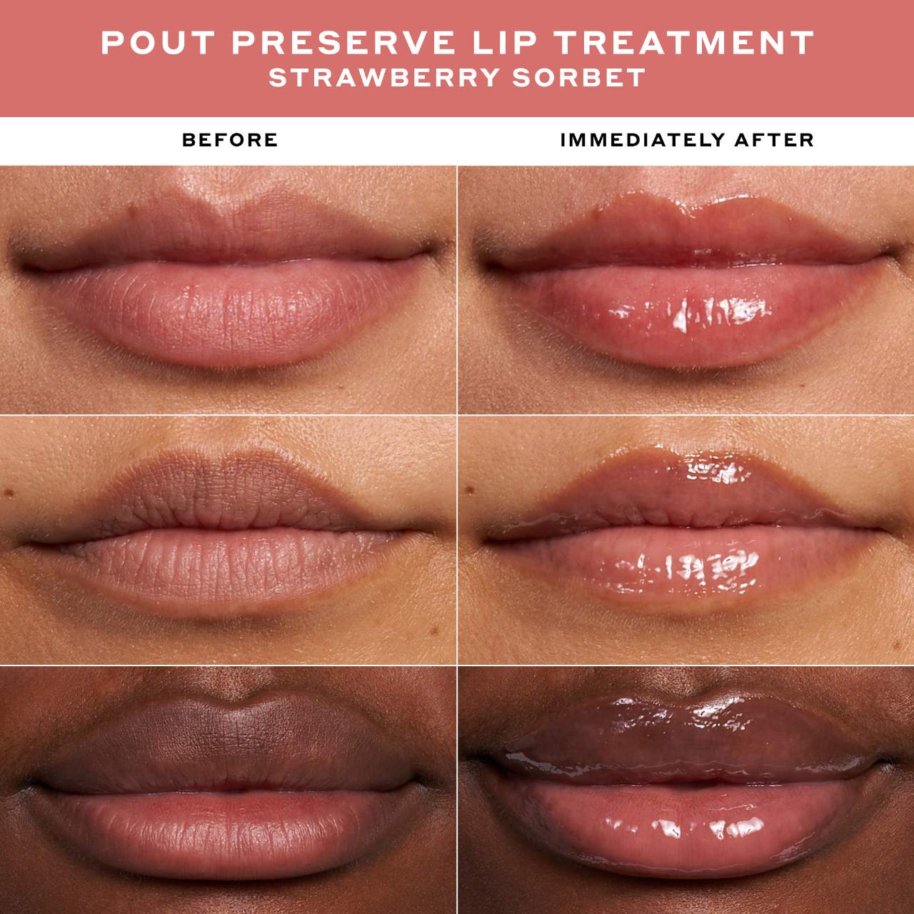 Pout Preserve Hydrating Peptide Lip Treatment - Strawberry Sorbet - OLEHENRIKSEN.