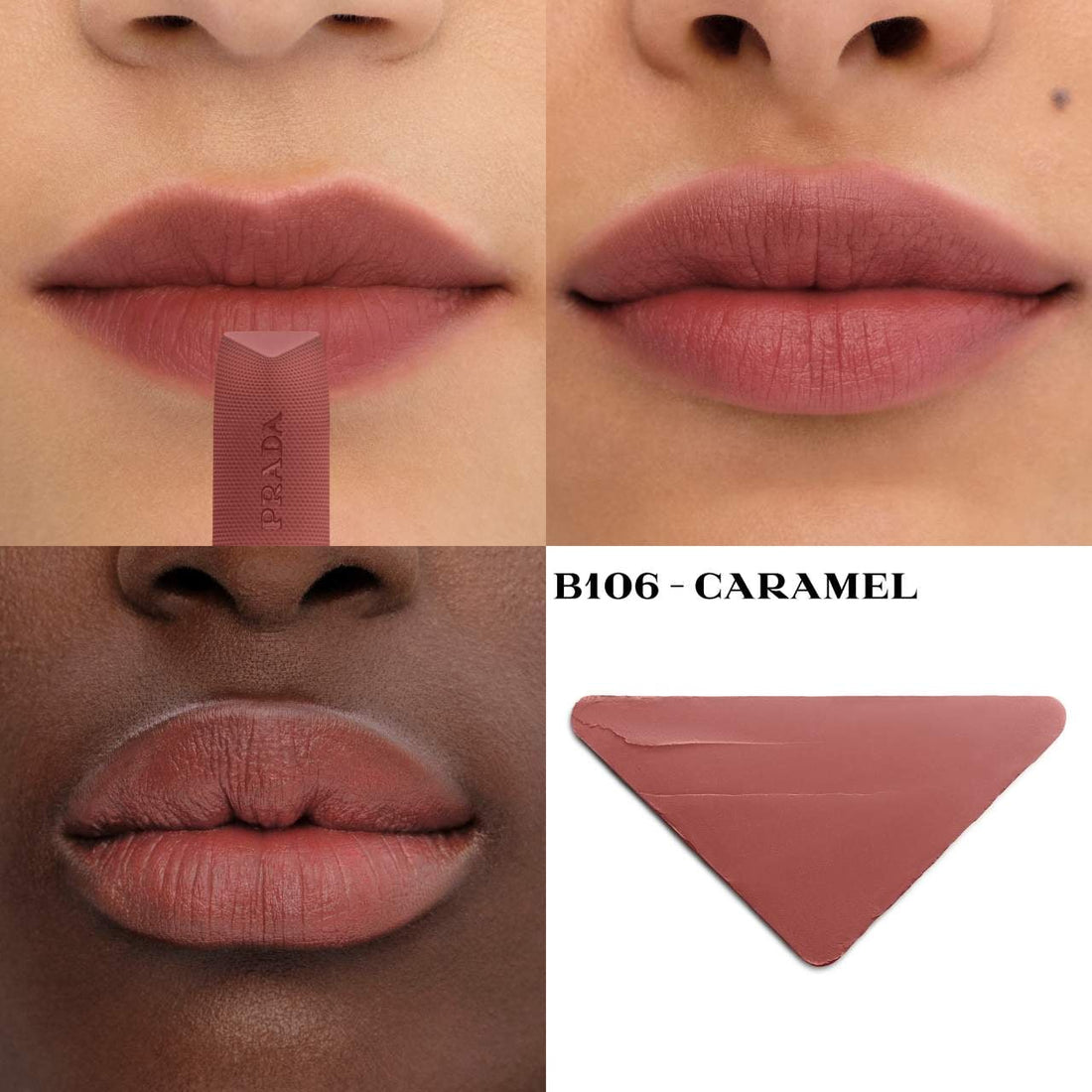 Monochrome Soft Matte Refillable Lipstick /B106 CARAMEL- Prada Beauty - PREVENTA
