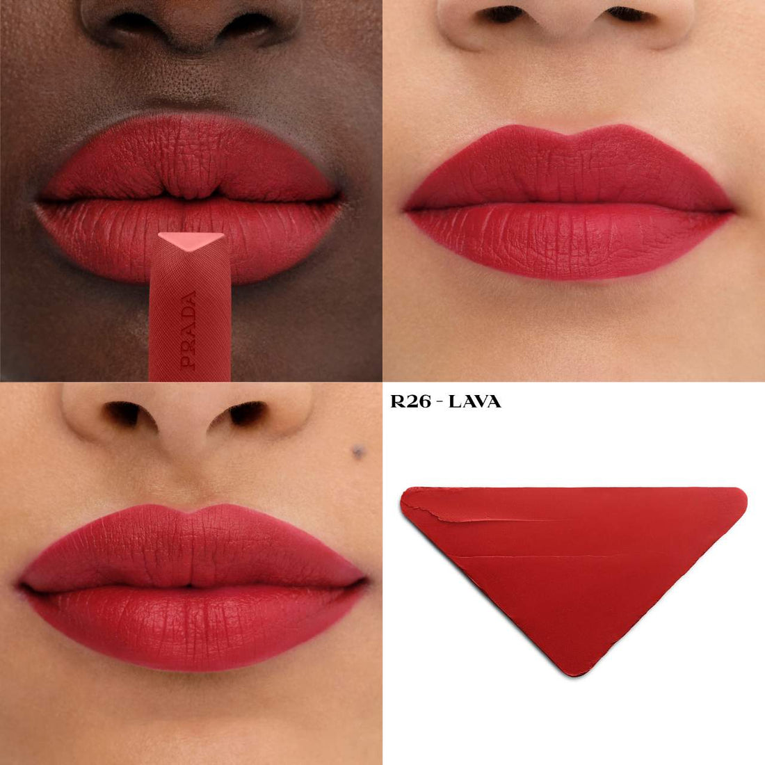 Monochrome Hyper Matte Refillable Lipstick /R26 LAVA - Prada Beauty - PREVENTA