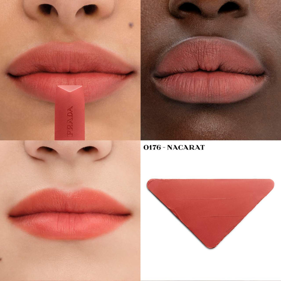 Monochrome Soft Matte Refillable Lipstick /O176 NACARAT  - Prada Beauty - PREVENTA