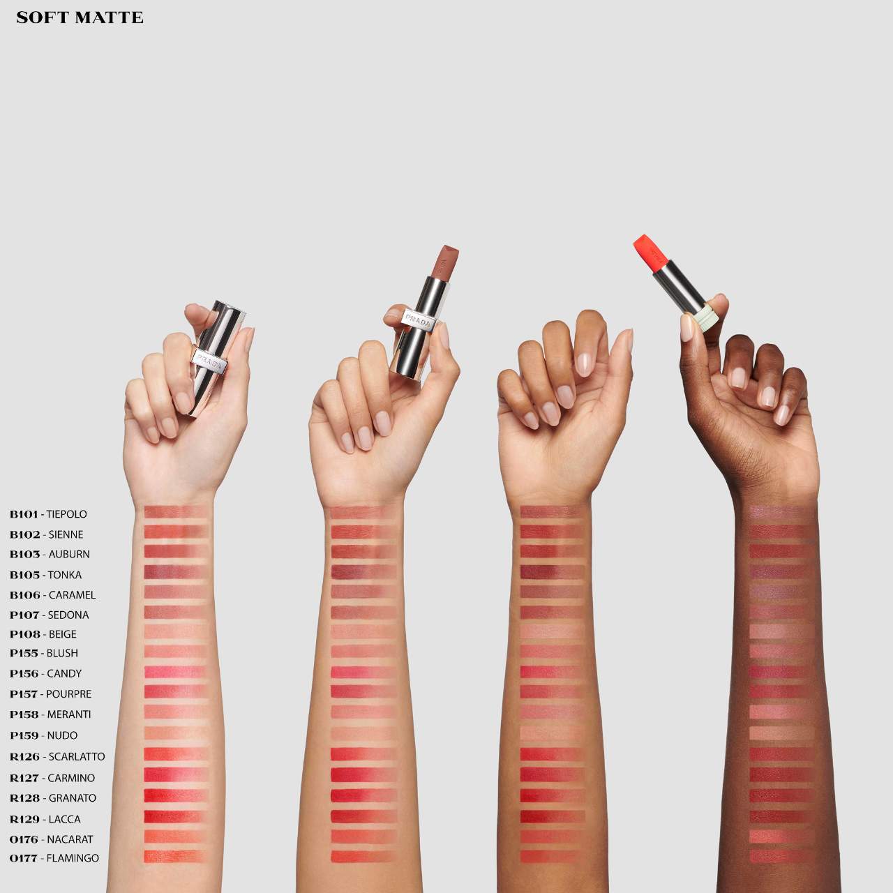 Monochrome Soft Matte Refillable Lipstick /P156- CANDY - Prada Beauty - PREVENTA