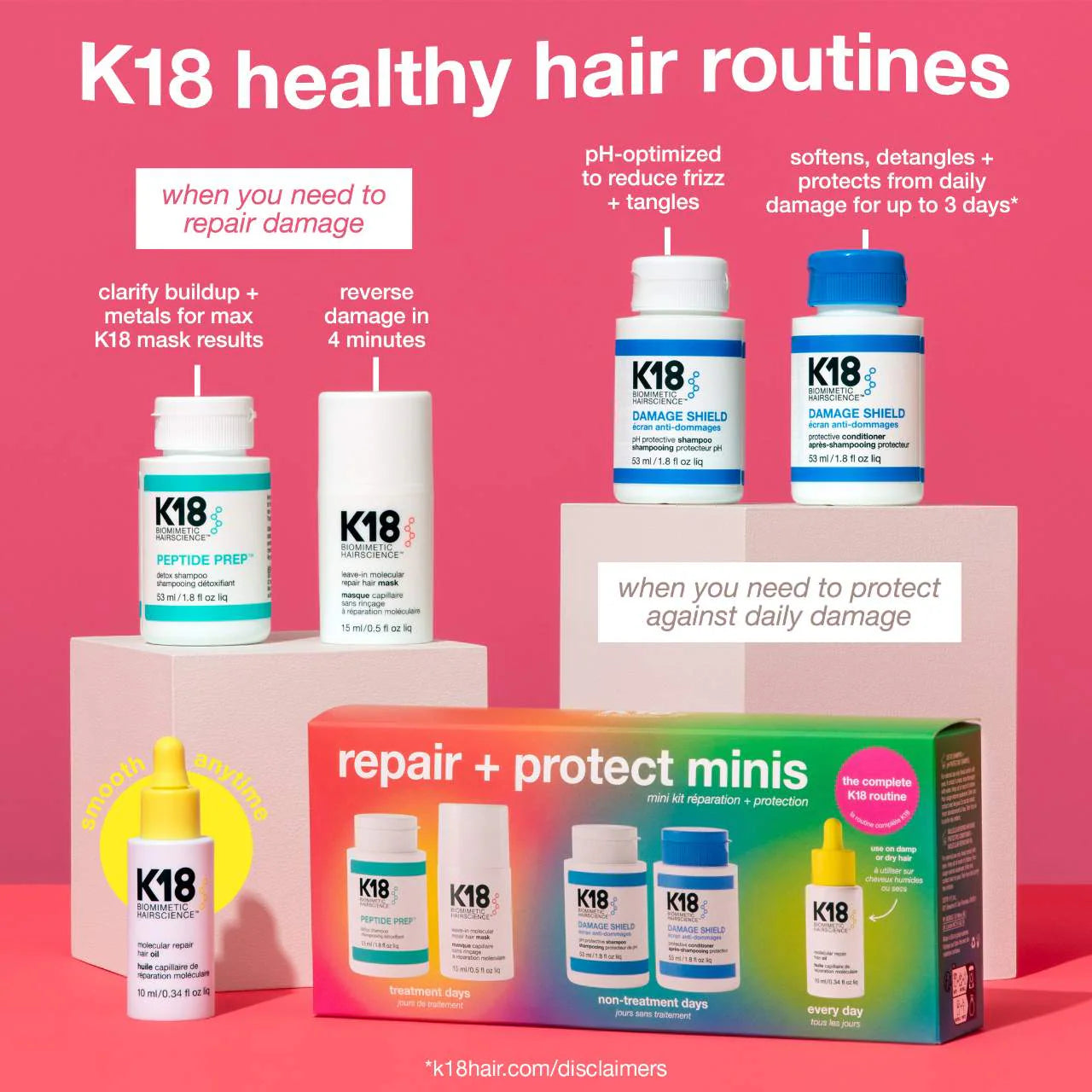 Repair + Protect Mini's Hair Set - K18 Biomimetic Hairscience