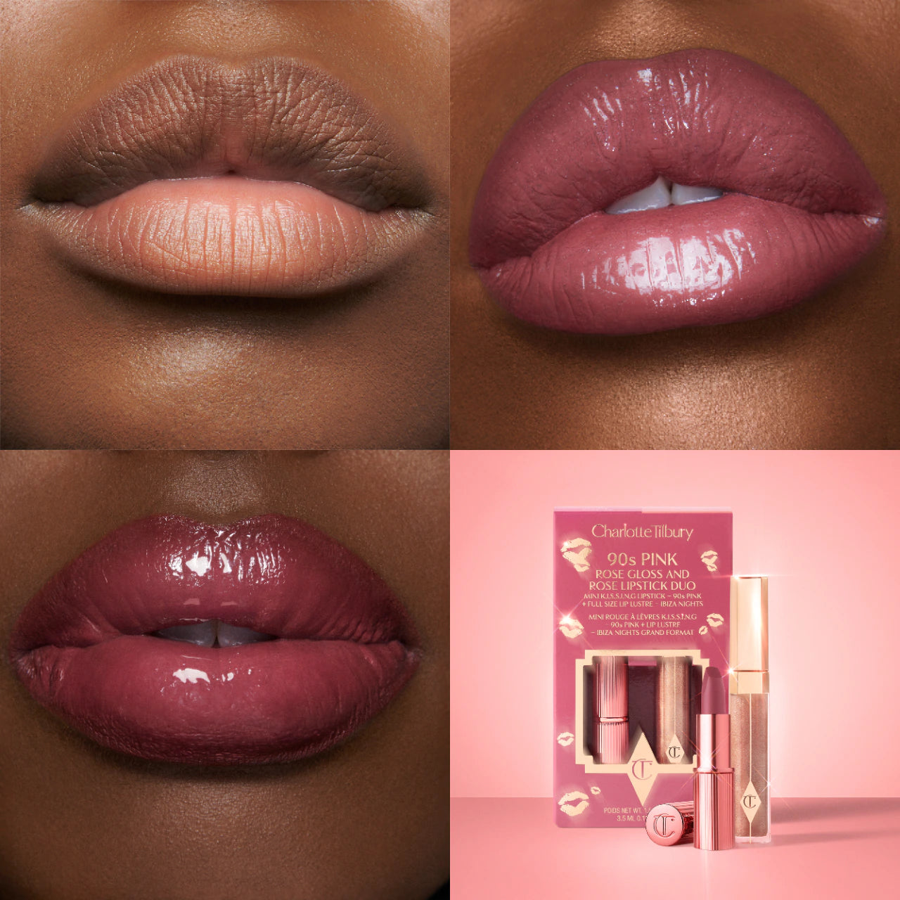 K.I.S.S.I.N.G Lipstick and Lip Gloss Duos /90's Pink - Charlotte Tilbury  PREVENTA.