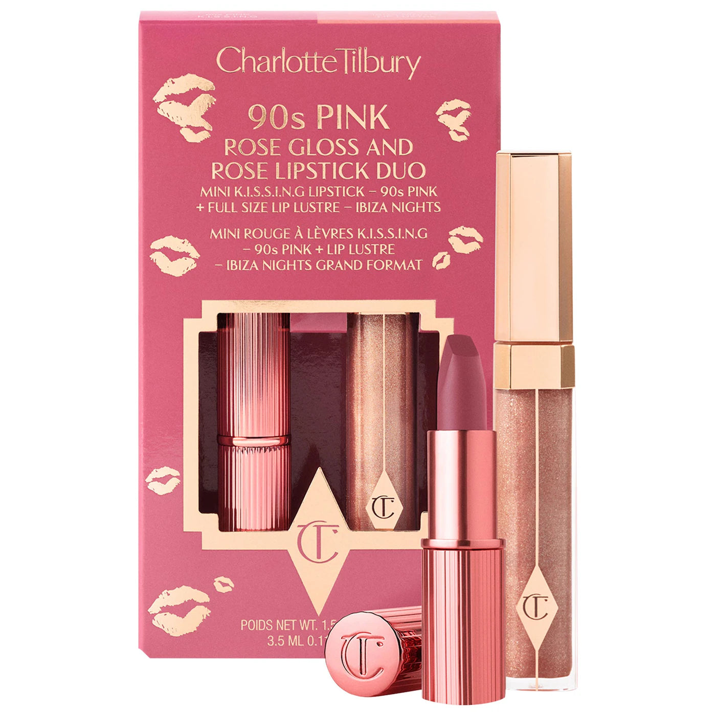 K.I.S.S.I.N.G Lipstick and Lip Gloss Duos /90's Pink - Charlotte Tilbury  PREVENTA.