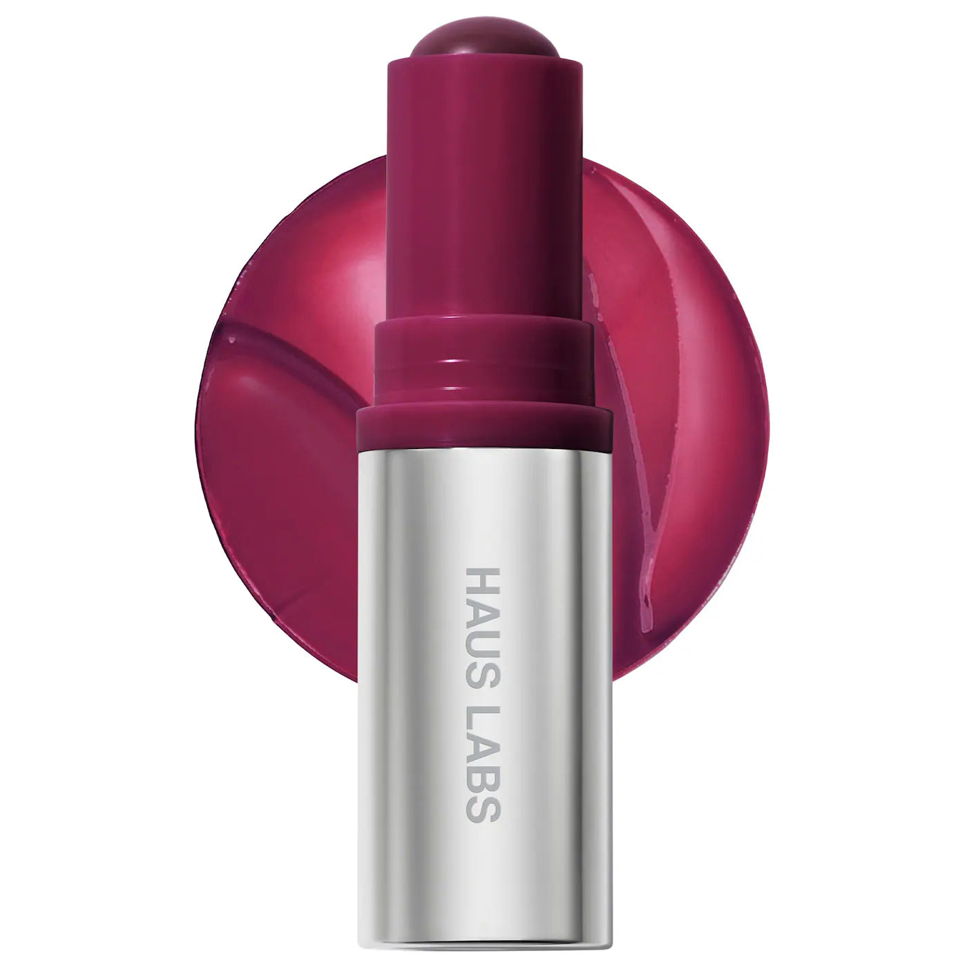 Color Fuse Longwear Hydrating Glassy Lip + Cheek Blush Balm Stick /Glassy Acai  - HAUS LABS BY LADY GAGA.