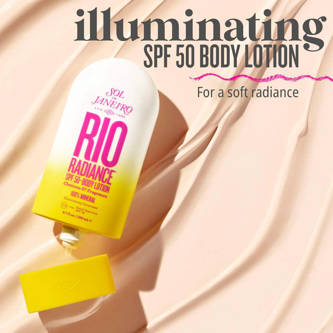 Rio Radiance™ SPF 50 Mineral Body Lotion Sunscreen with Niacinamide 200ml  - Sol de Janeiro.