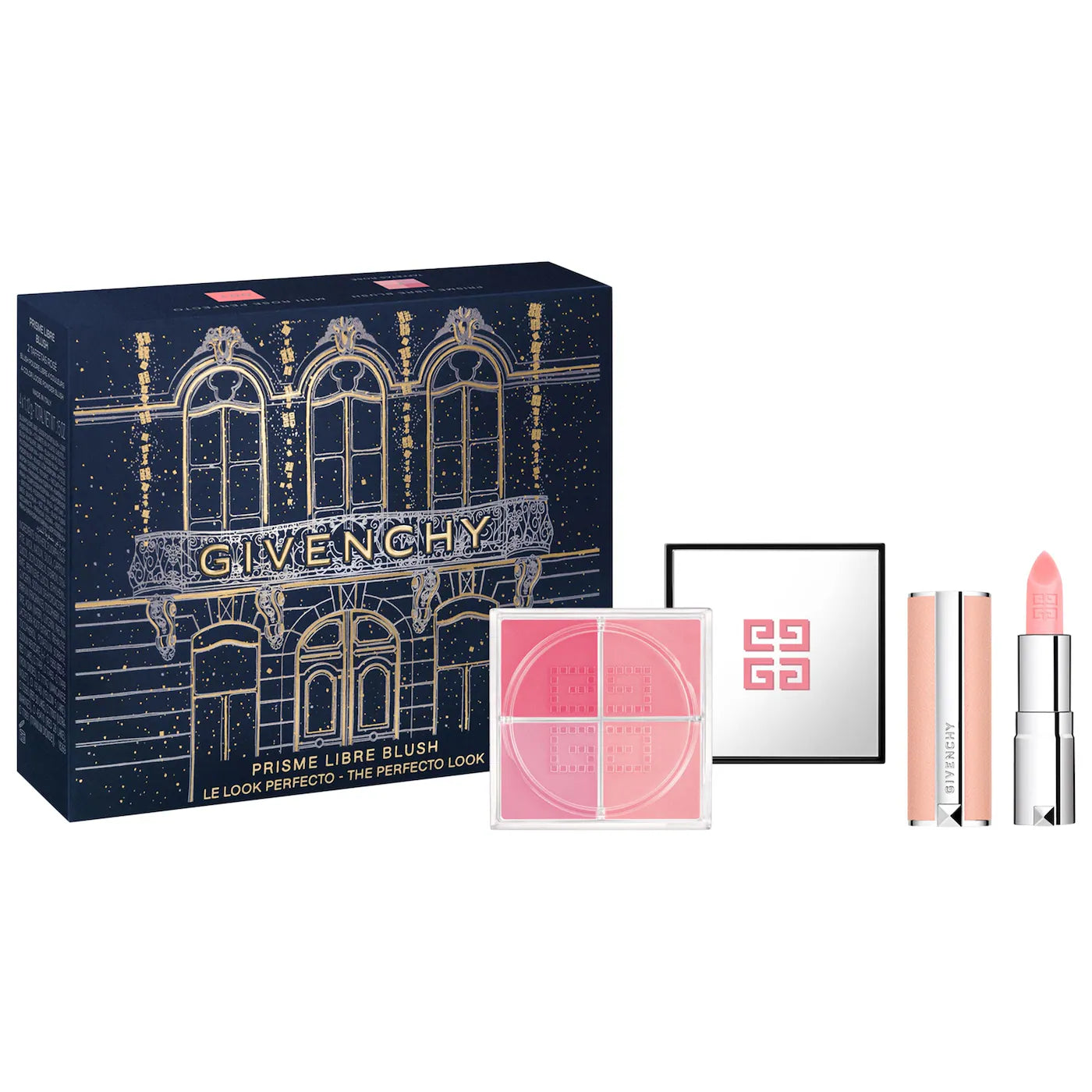 The Prisme Libre Blush & Perfecto Mini Lip Balm Set - Givenchy