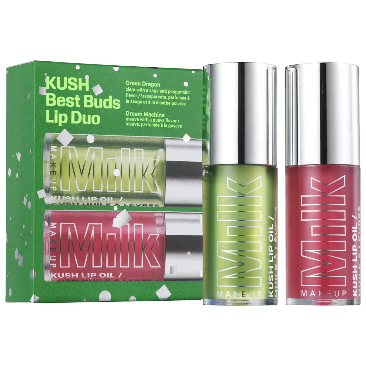 KUSH Best Buds Hydrating Lip Oil Duo Set  - Milk Makeup