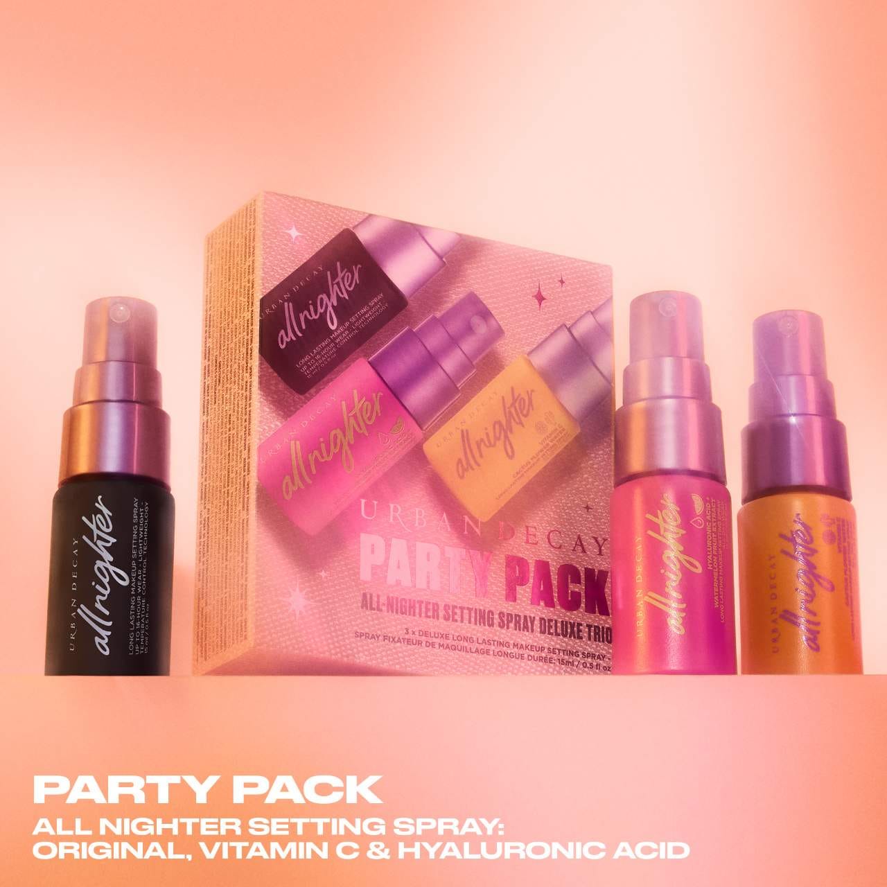 Mini Party Pack All Nighter Setting Spray Trio - Holiday Makeup Set - URBAN DECAY