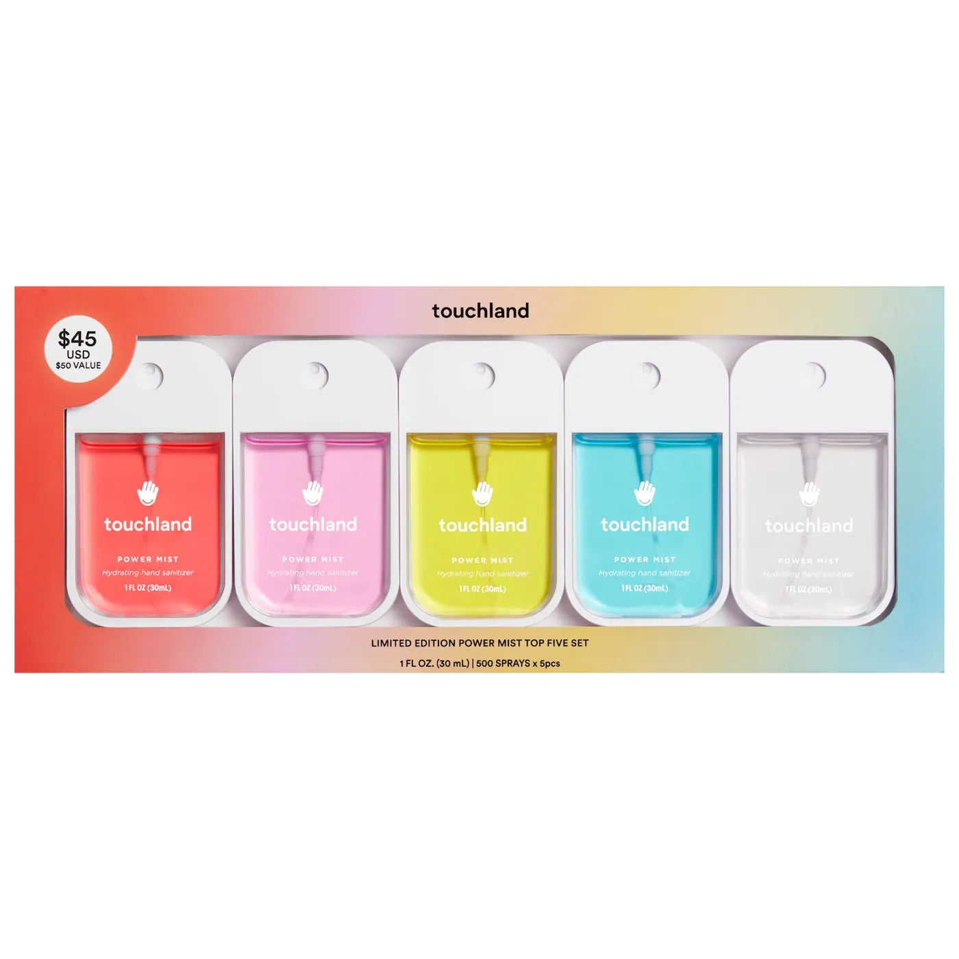 Limited Edition Power Mist Top Five Value Set - Touchland PREVENTA.