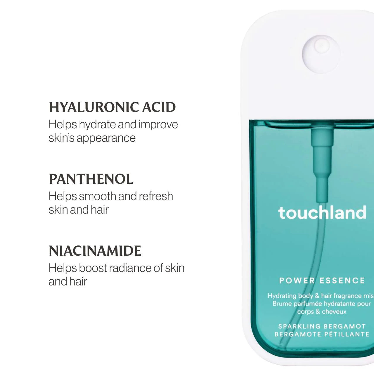 Sparkling Bergamot Power Essence Body & Hair Fragrance Mist - Touchland    PREVENTA