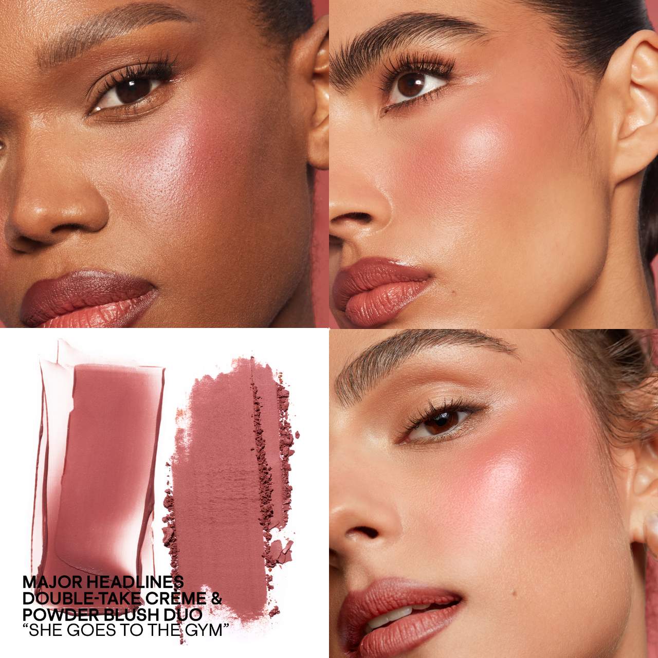 Major Headlines Double-Take Crème & Powder Blush Duo /She Goes To The Gym - PATRICK TA