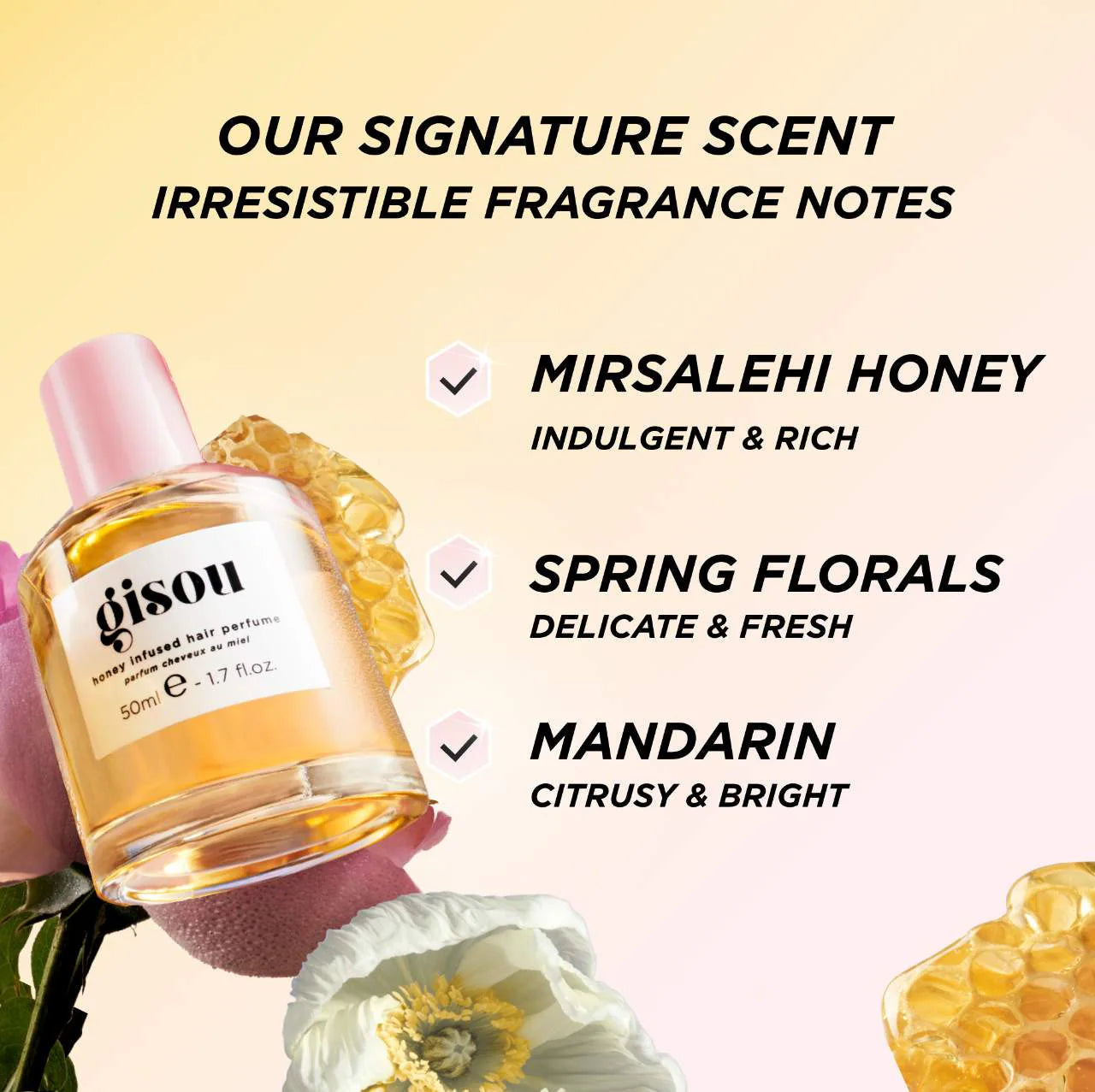 Mini Wildflower Honey Infused Hair Perfume 15ML - Gisou  PREVENTA.