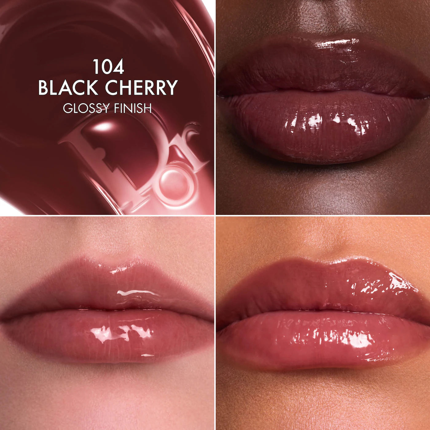 Lip Glow Butter Hydrating Gloss Balm / 104 Black Cherry- Dior.