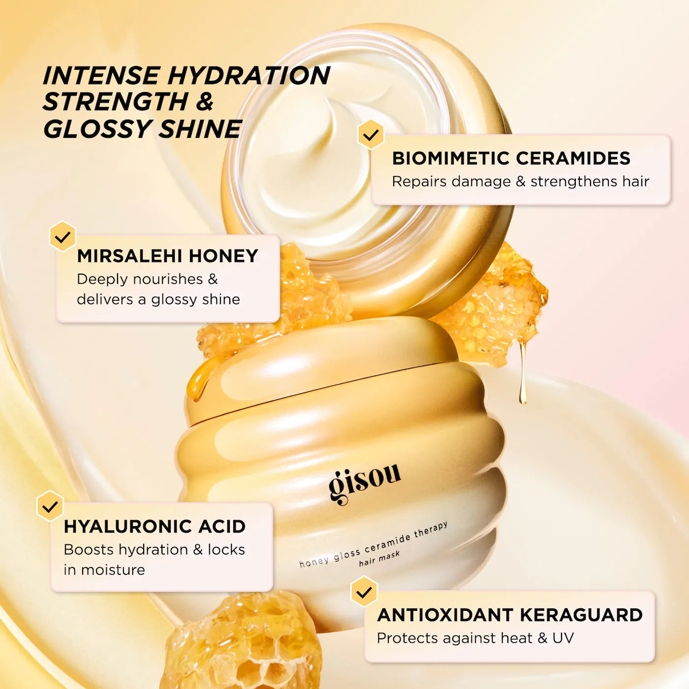 Honey Gloss Ceramide Therapy Hydrating Hair Mask 75ML - Gisou.