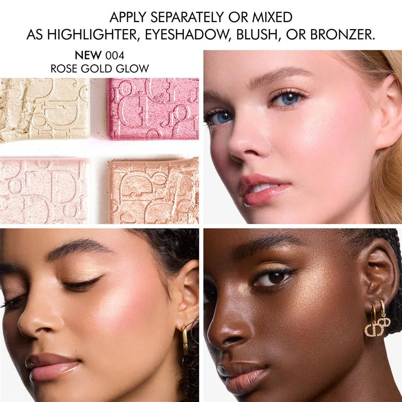 Backstage Glow Maximizer Face Palette / 004 Rose Gold Glow - Dior.