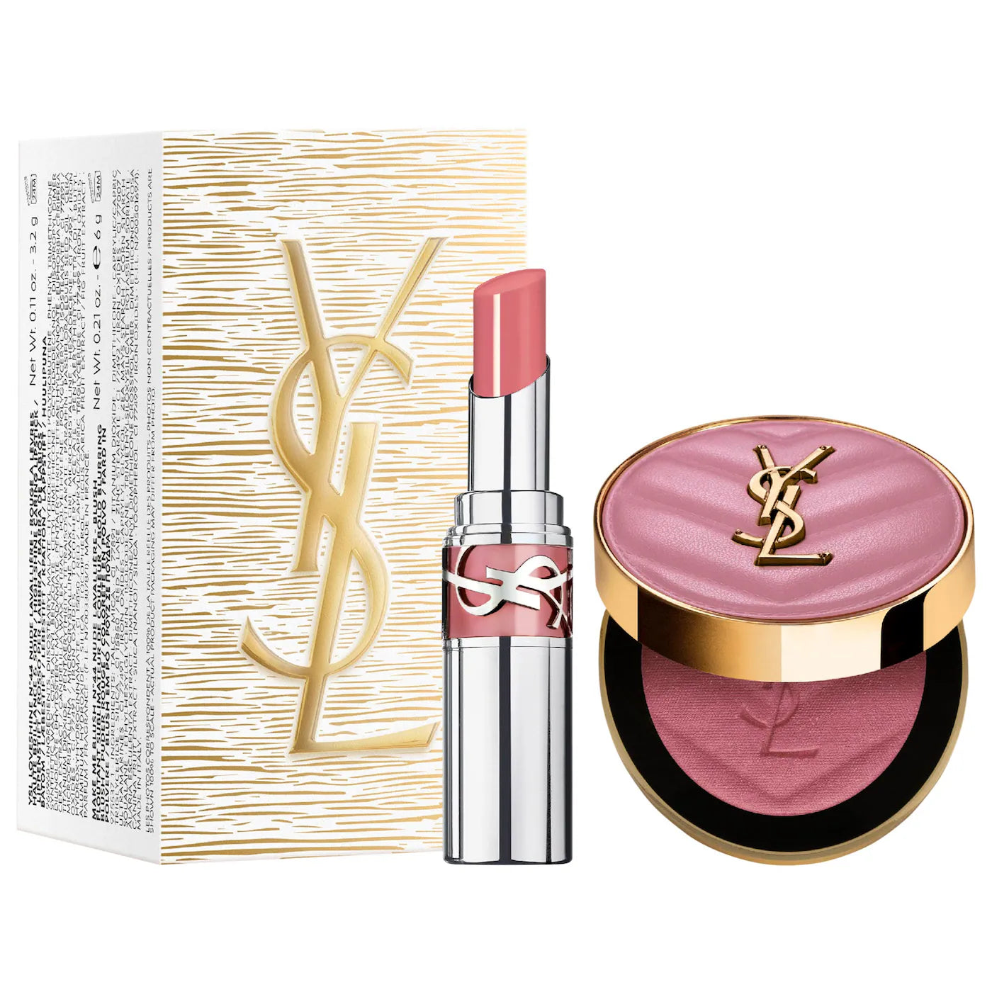 YSL Iconic Pink Make Me Blush & Loveshine Lip Oil Stick Set- Yves Saint Laurent.