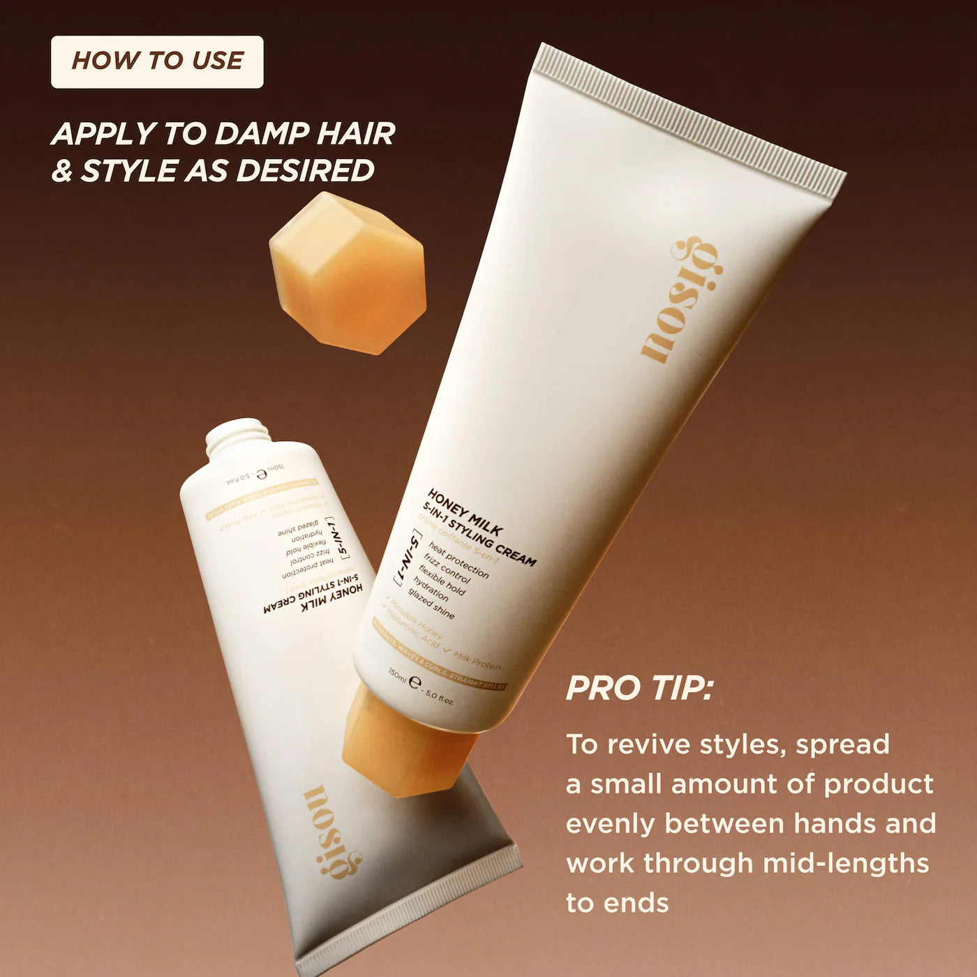 Honey Milk 5-in-1 Styling Cream 150ML - Gisou  PREVENTA.
