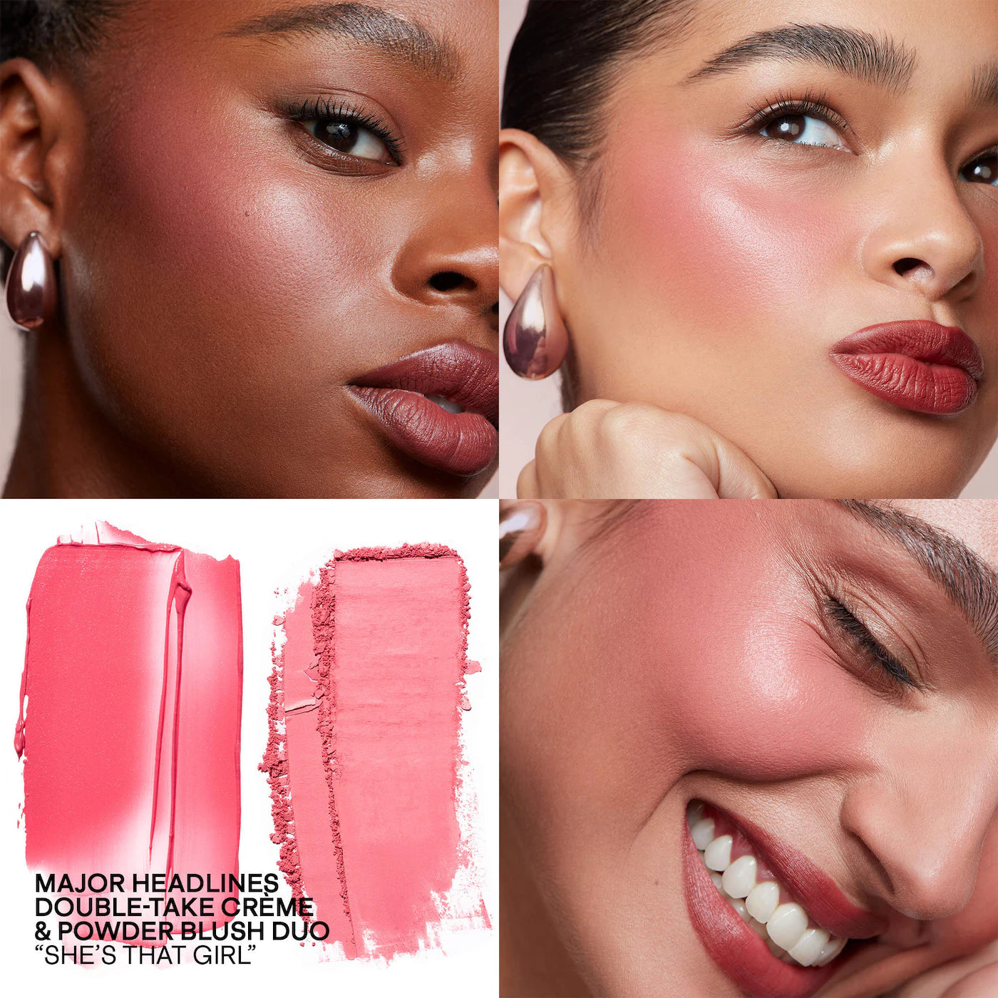 Mini Major Headlines Double-Take Crème & Powder Blush Duo/She's That Girl - PATRICK TA