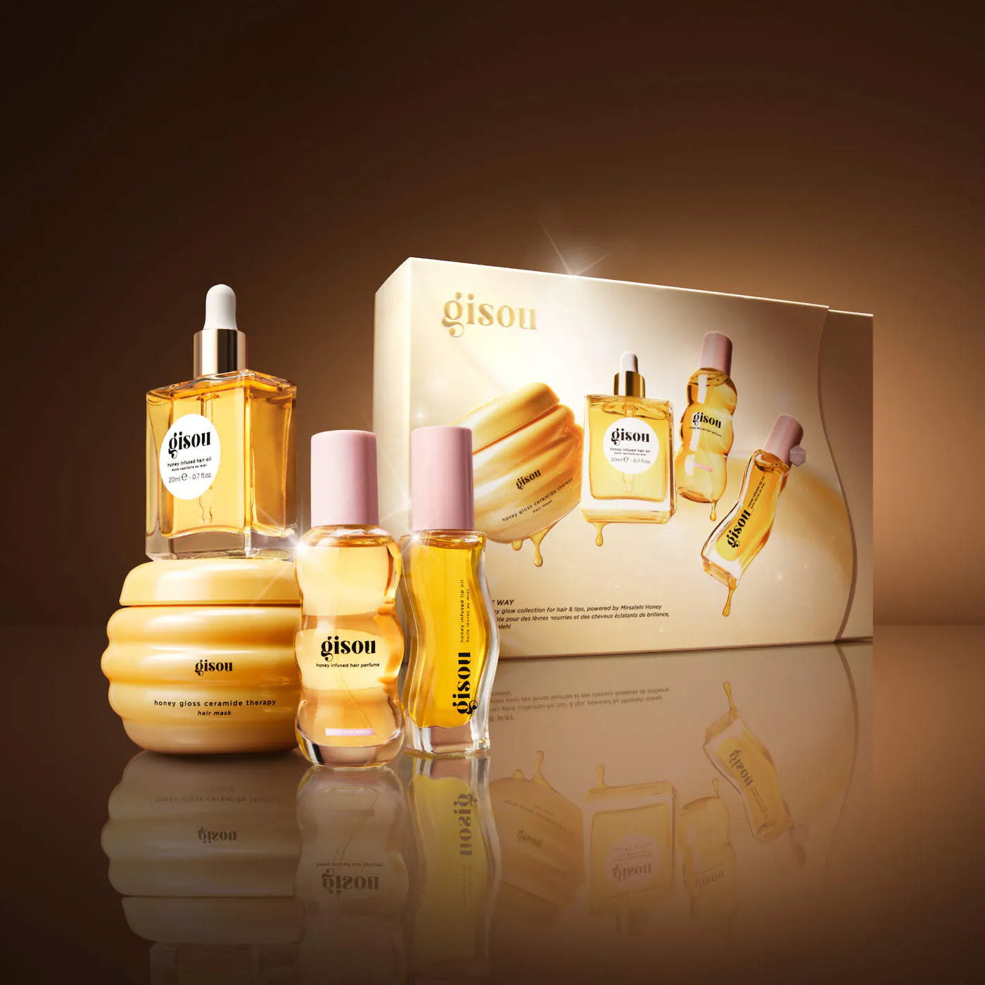Glow All The Way Hair and Lip Gift Set - Gisou.