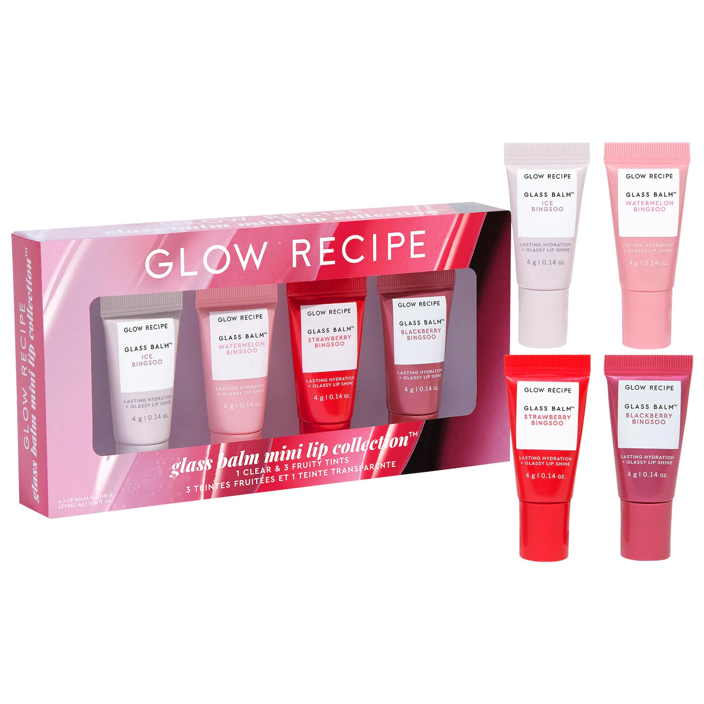 Mini Glass Balm Lip Collection Gift Set - Glow Recipe.