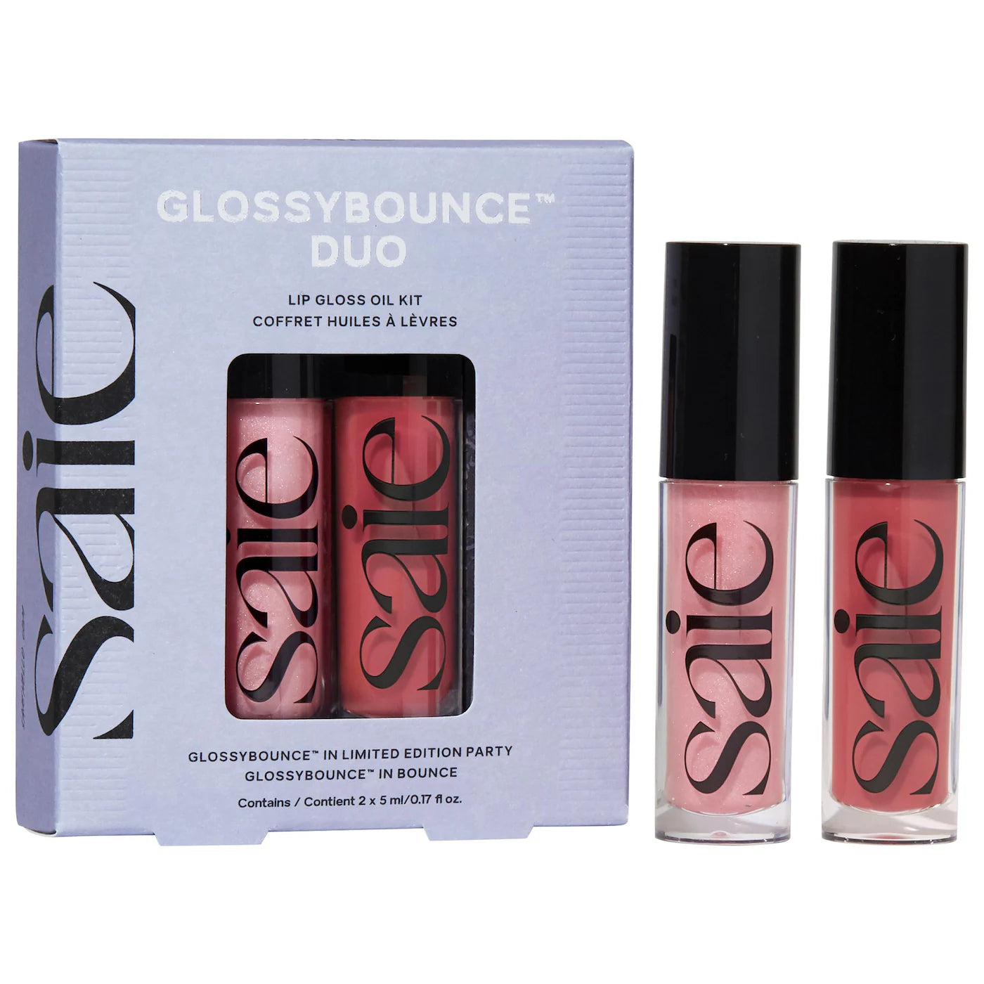Glossybounce™ Lip Gloss-Oil Duo Gift Set - Saie.